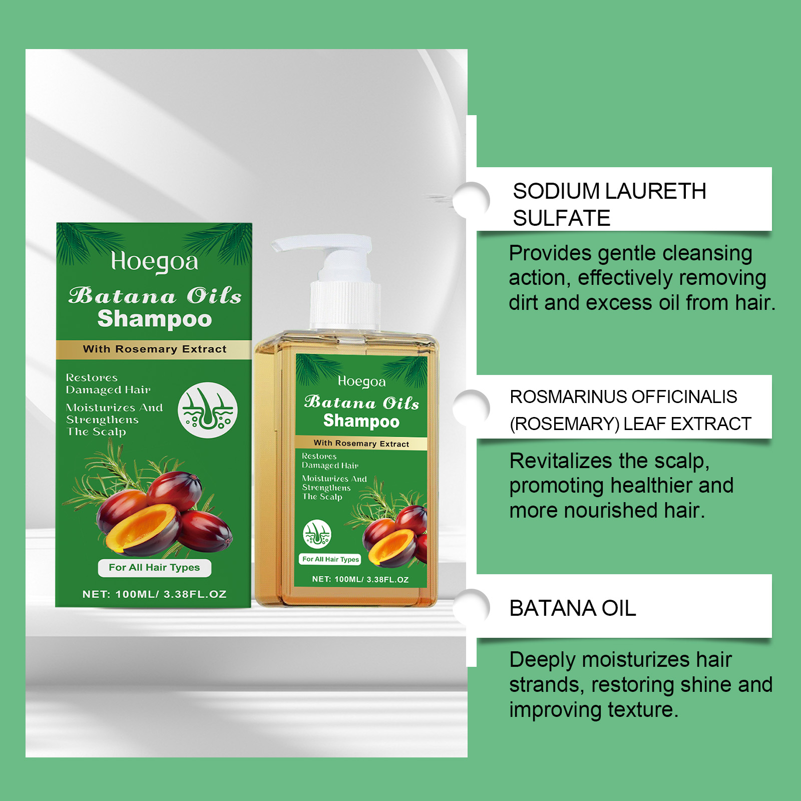 100/300ml batana óleo & alecri - Hair Care Dandruff avaliação e preço